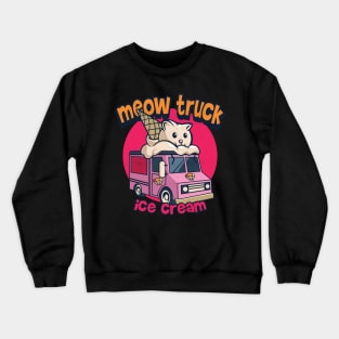 meow ice cream truck Crewneck Sweatshirt